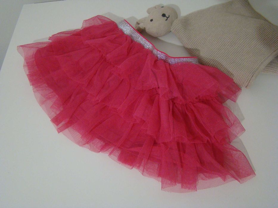SINSAY fox&bunny spódniczka różowa tiulowa r. 86 cm 12-18m.