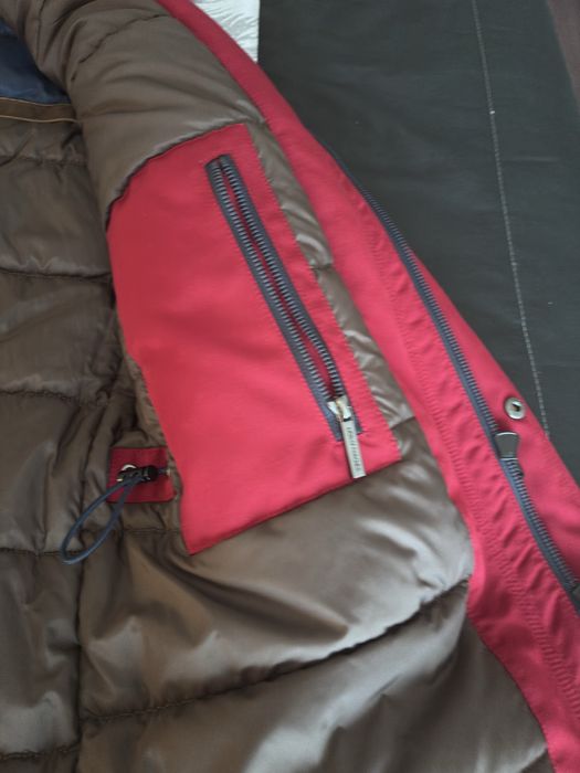 Lion of Porches Casaco Parka Vermelho Novo – Original Inverno Homem