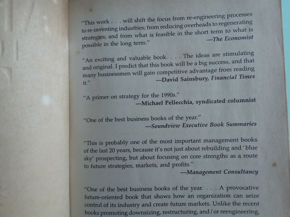 Livro "Competing for the future", de Gary Hamel e C. K. Prahalad