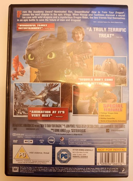 DVD How to train your dragon 2, English