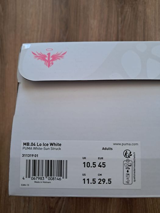 Nowe Puma MB.04 Lo Ice White r.45 basket do kosza nba lamelo trening