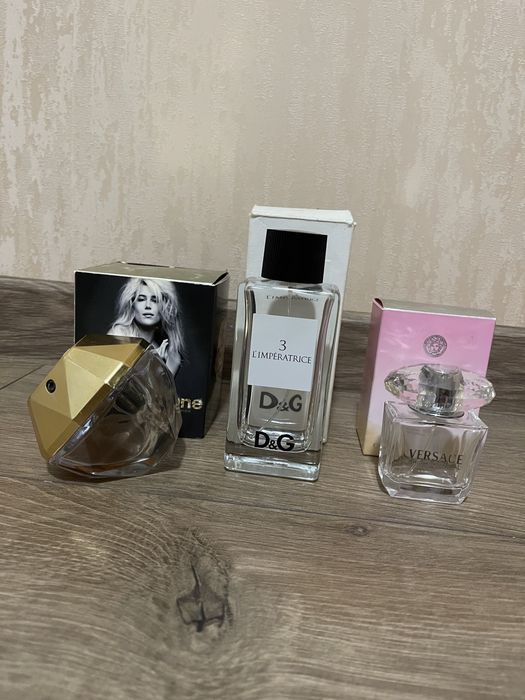 Пустые флаконы от оригинальных духов Paco Rabanne D&G Versace