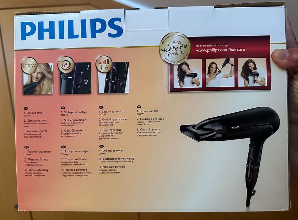Secador Philips Novo na caixa