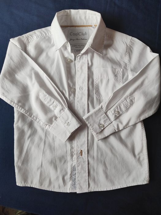 Koszula biała dla chłopca 104