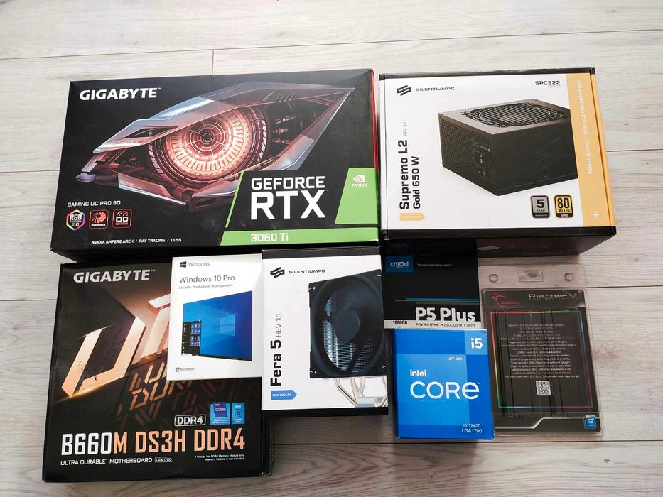 Komputer gamingowy i5-12400 / RTX 3060 Ti / 16GB RAM / 1TB NVMe
