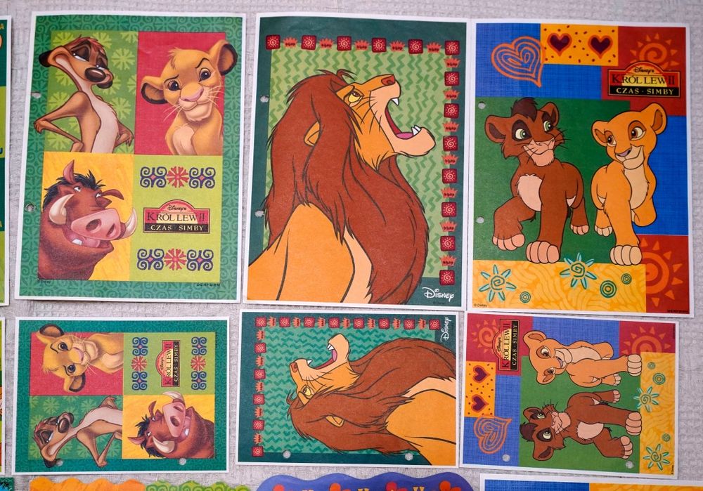 Karteczki do segregatora Król Lew