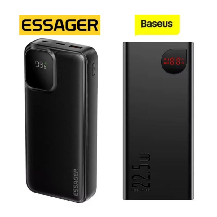 Power Bank Essager 20000 mAh 22.5w  / Baseus Adaman Metal павербанк