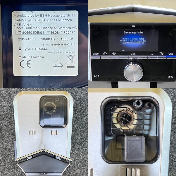 Кавомашина Siemens EQ.9 S500 TI905501DE Автоматична Premium EU Б.У.