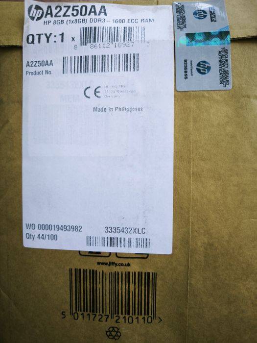 Pamieć RAM HP 8GB DDR3 - 1600 ECC