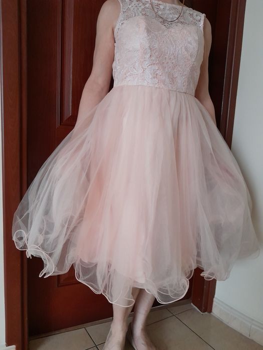 Suknia pudrowa morela 38 ChiChi London