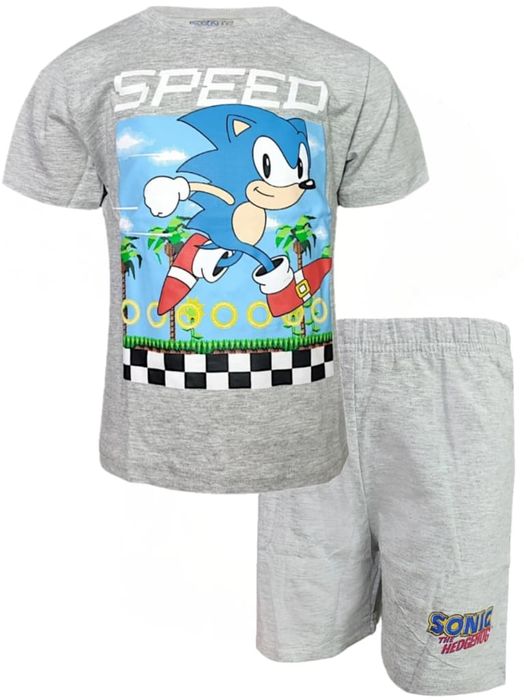 Piżama dziecięca bluzka szorty komplet Sonic 110