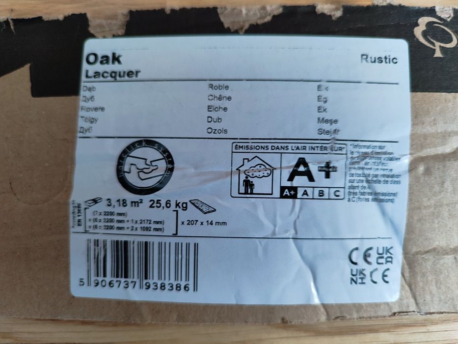 Panele podłogowe 4 sztuki, nie używane. Wymiary na zdjęciu.