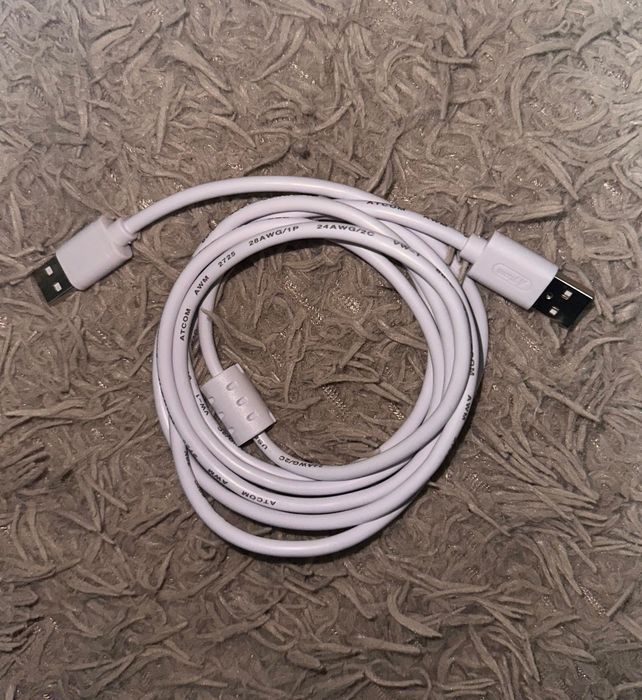 Кабель usb usb 1,8м білий