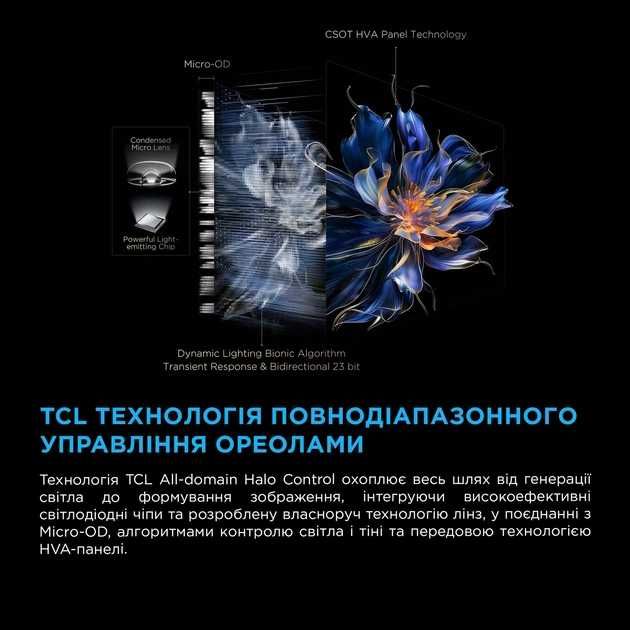 Телевізор QD-MiniLED TCL 55Q6C Частота оновлення : 48 Гц - 144Гц