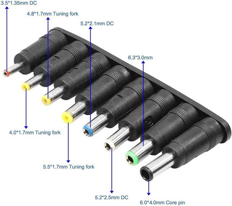 Adapter - Przejściówka Złącza Zasilania DC 5,5mm x 2,1mm |8SZT