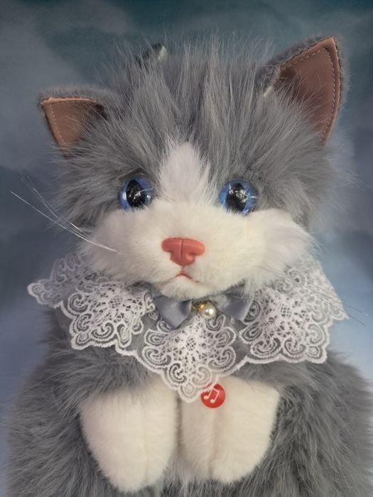 Іграшка рюкзак пухнастий кіт музичний