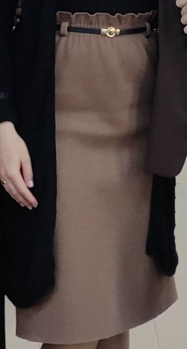 Спідниця міді в рубчик