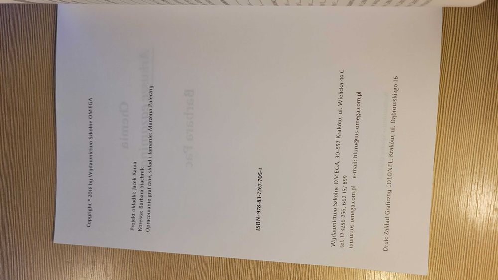 Chemia Arkusze egzaminacyjne - Barbara Pac Matura 2019