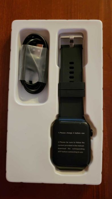 Stecei 1,85-calowy smartwatch z ekranem HD z monitorem tętna / snu