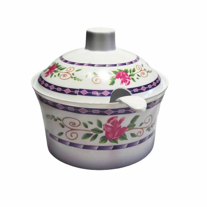 Сахарница меламиновая с ложкой Dongxin, 220 мл, для кухни