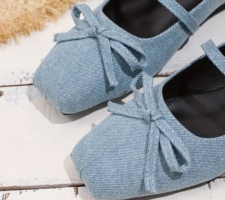 Джинсові балетки