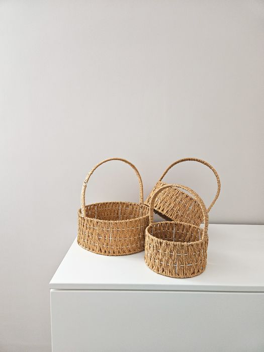 Плетені корзинки для дому, кошики для декору