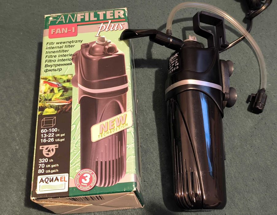 NOWY filtr wewnętrzny AQUAEL FAN 1 PLUS do akwarium 60 - 100l