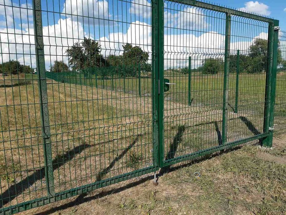 Огорожа паркан 3D сітка ПВХ зелена сіра коричнева
