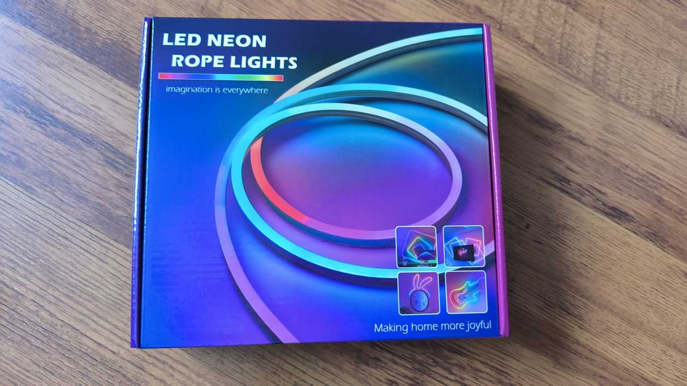 Tuya WiFi taśma Neon LED RGBIC 3m Acosh zasilacz Alexa Google