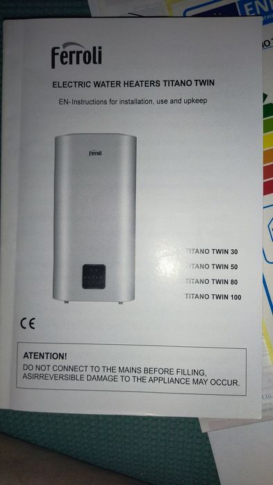 Termo eléctrico ferroli twin 80L