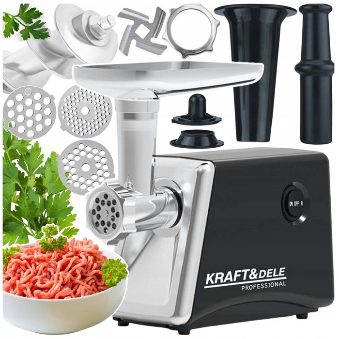 Maszynka do Mielenie Mięsa Elektryczna Maszyna Zestaw 3w1 2000W Mocna