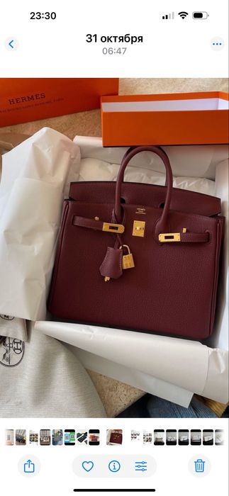 Ексклюзивна сумка в стилі Hermes Birkin, 30 см
