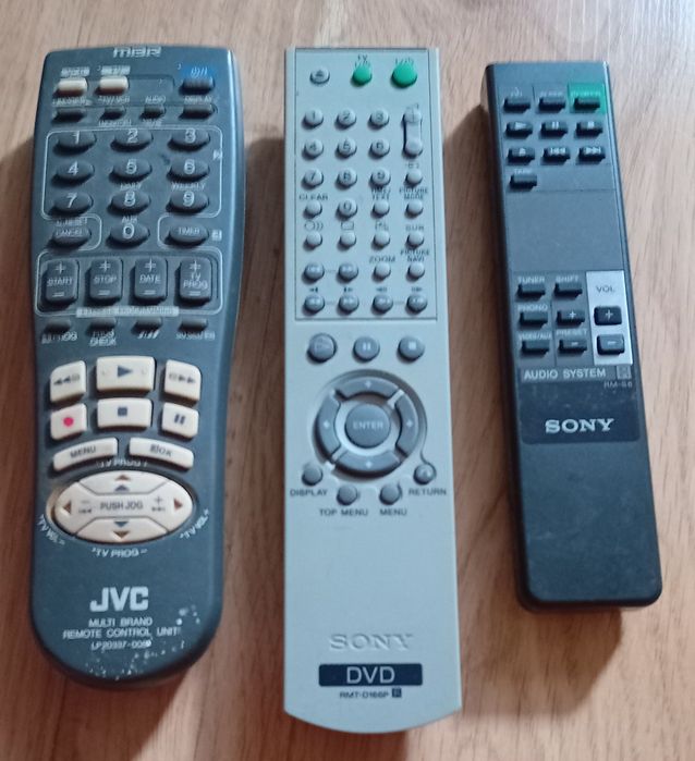 Piloty tv,dvd.rtv,sony,Jvc,retro orginał