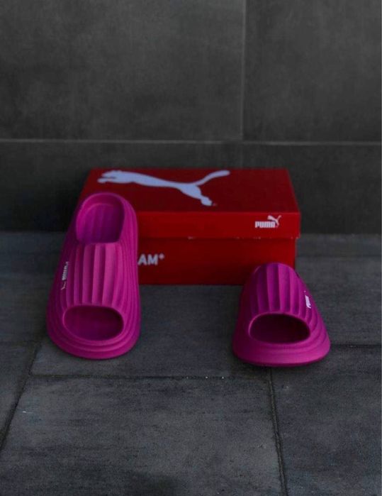 Женские сабо Puma летние | Легкие цельнолитые шлепанцы | Размеры 35–41 | Цвет фуксия