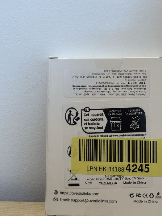 Switch HDMI 2.1 Bidirecional Avedio Links – 8K Ultra HD Novo (selado)