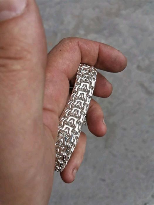 Срібний браслет 60г чоловічий, мужской серебряный браслет 925