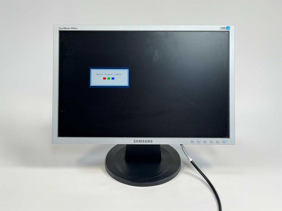 Monitor Samsung 920NW 19" LCD VGA - sprawny, komplet kabli, retro PC / monitoring - Łódź