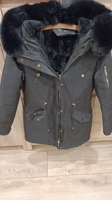 Kurtka zimowa parka czarna M