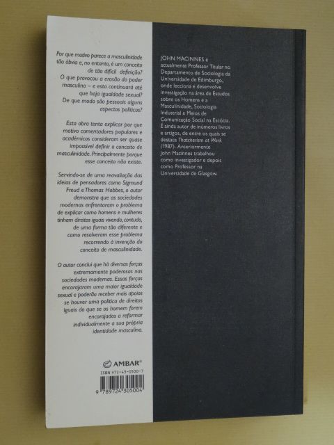 O Fim da Masculinidade de John Macinnes