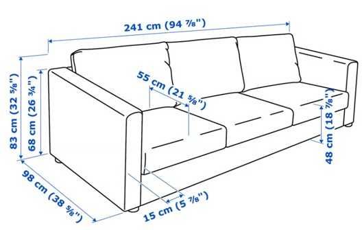 Sofá VIMLE IKEA 3 lugares azul escuro