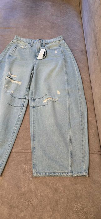 Spodnie jeansowe Scoop, Barrel Leg, M, XS.