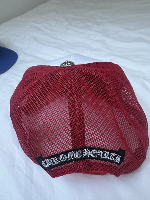 Czapka Chrome Hearts czerwono niebieska
