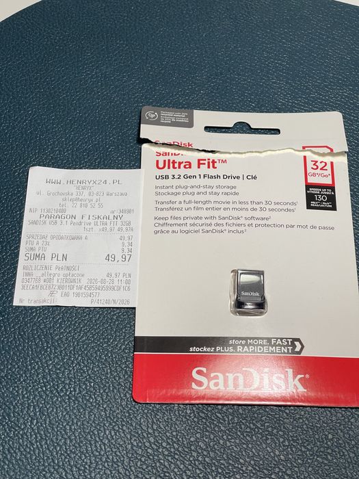 Pendriwe USB 3.2 Gen1 SanDisk Ultra Fit 32 GB