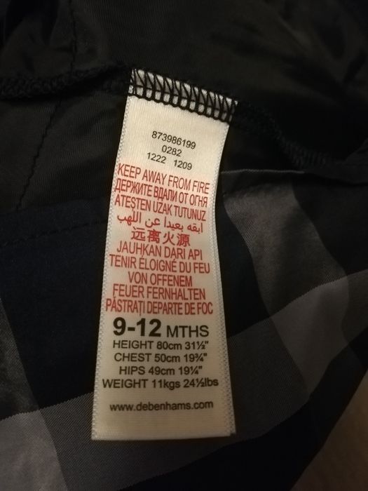 Granatowa sukienka świąteczna Jasper Conran 80 cm 9-12 miesięcy