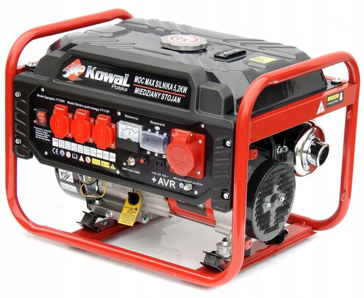 Profesjonalny Agregat Prądotwórczy 5,2kw Generator Avr+ Miedź Stojan K
