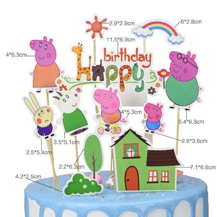 Topper ŚWINKA PEPPA  12szt. na tort