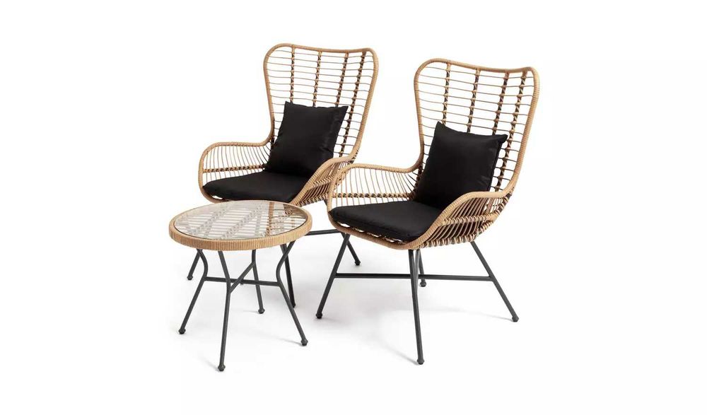 Meble Ogrodowe BAMBOO 2 Fotele plus Stolik Technorattan wysyłka gratis
