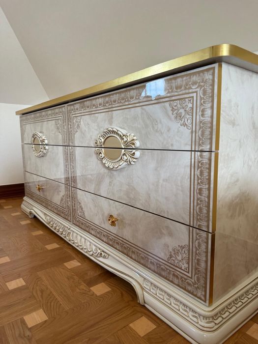 Stylowa Włoska Sypialnia Premium NOWA 8 elementów