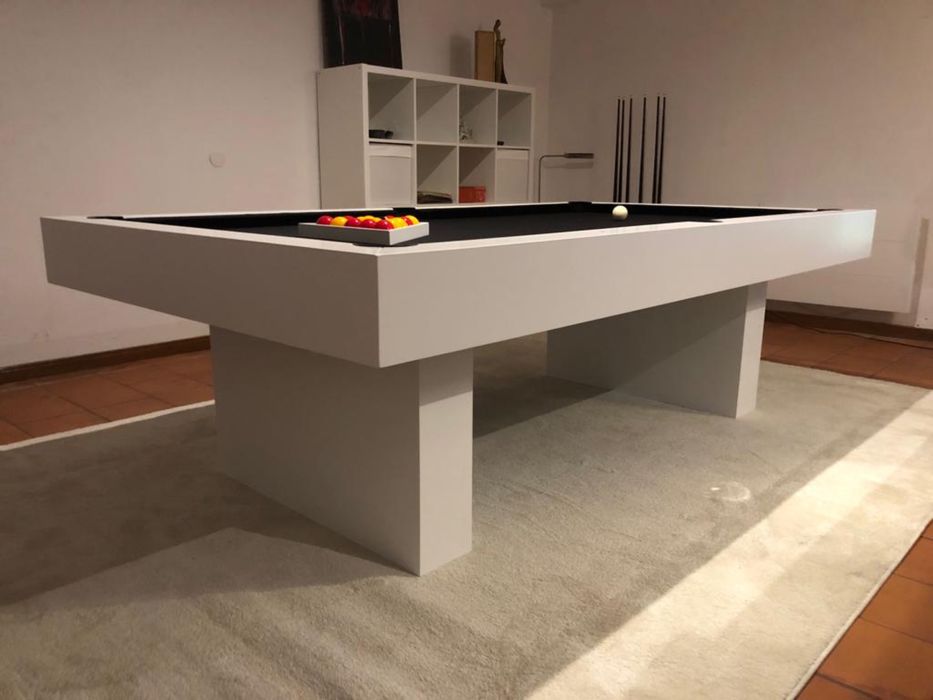 BILHAR SNOOKER NOVO LACADO A BRANCO