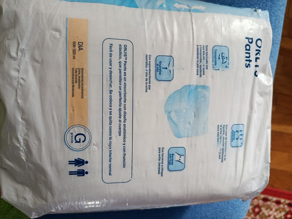ORLYS Pants – вбираючі труси (G, 10 шт.)
Пропоную одноразові вбираючі